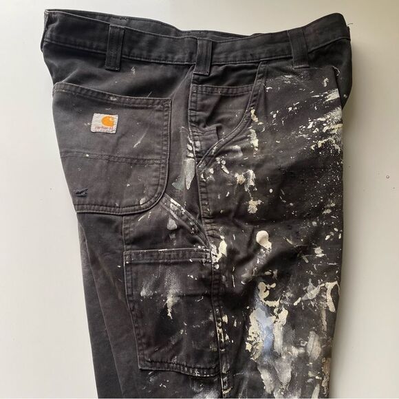 DISTRESSED Carhartt Cutoff Shorts workwear size 33 - Picture 7 of 16